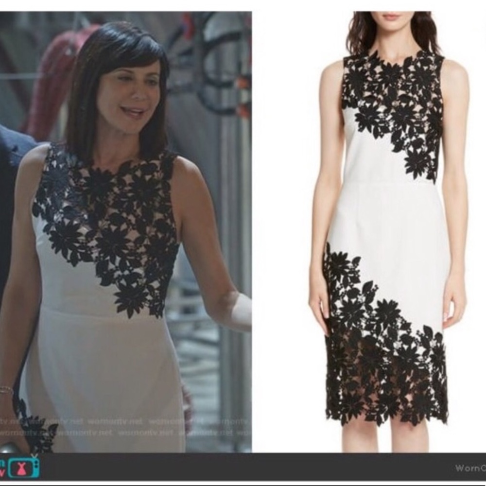 NWOT Alice & Olivia gorgeous white and black dress